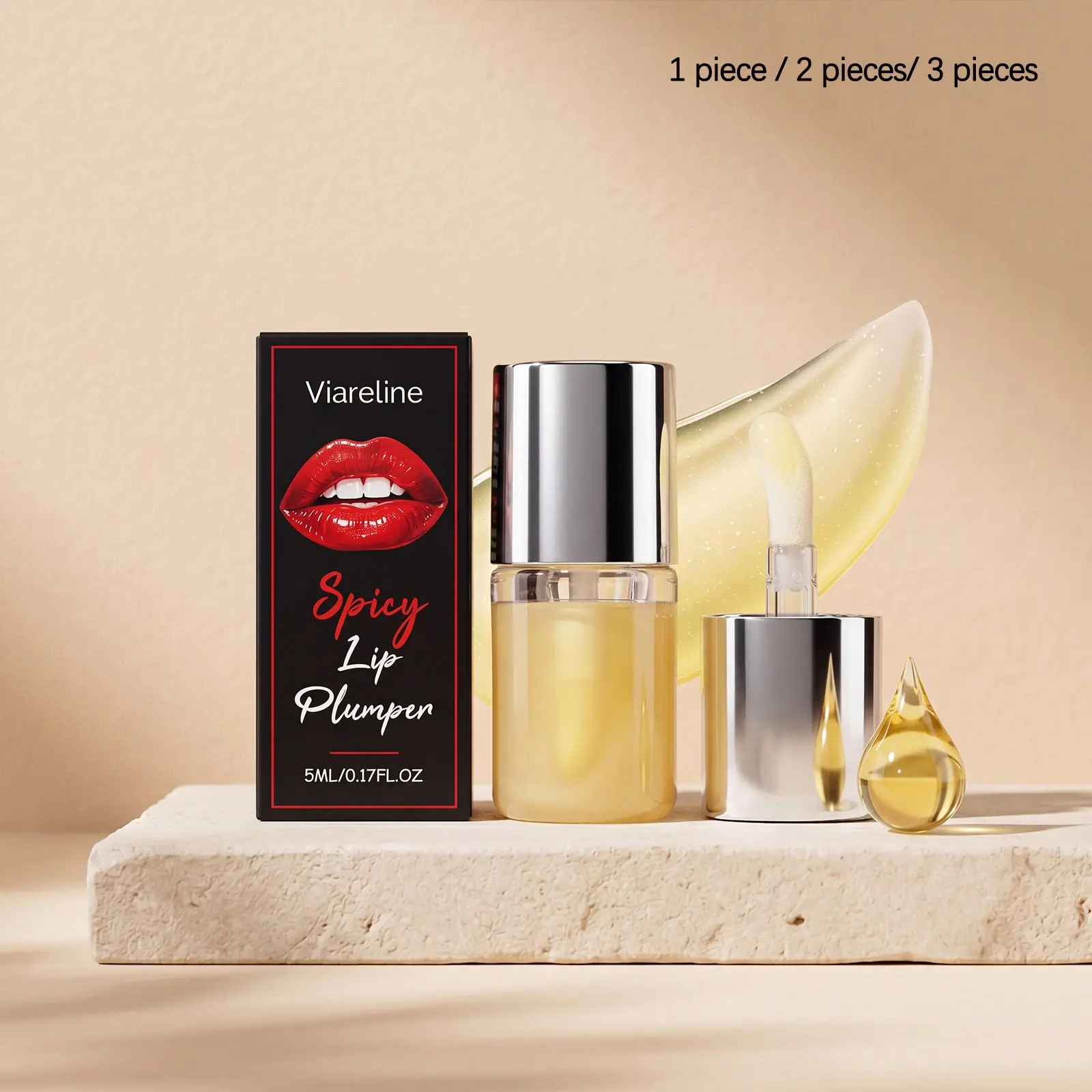 Rich Shiny Lip Oil (5ML/5ML*2/5ML*3), Gentle Care, Moisturizing, Smooth and Soft, Improves Skin Texture, Daily Care