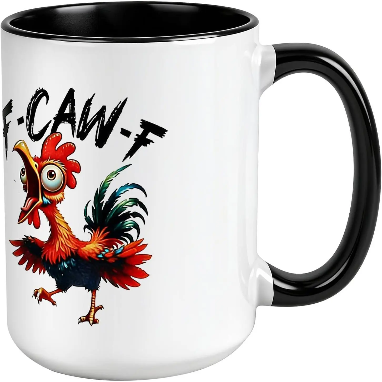 Funny Coffee Mug for Women Men,15oz Ceramic Chicken Cup,Novelty Coffee Mugs,Funny Birthday Gifts for Friends,Family,Cool White Elephant Gifts for Adults,Unique Office Gag Gifts for Coworkers