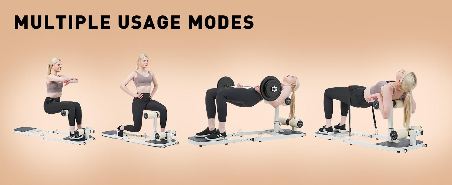 Hip Thrust Machine with High Resistance - Deep Squat Machine for Women, Adjustable Glutes Trainer Machine, Multipurpose Glute Bench for Glutes Workout Machine for Home Gym