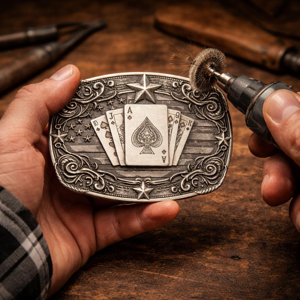 Western Belt Buckle for Men & Women, Vintage Cowboy Cowgirl Rodeo Buckle, Texas Longhorn Bull Goat Poker Horse Design, Retro Oval Metal Belt Buckle for Jeans, Country Western Fashion Accessory Gift