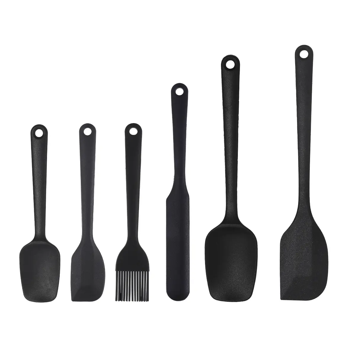6-Piece Silicone Spatula Set – Food-Grade, Non-Stick Safe, Heat Resistant up to 500°F | Ergonomic Grip with Reinforced Handle