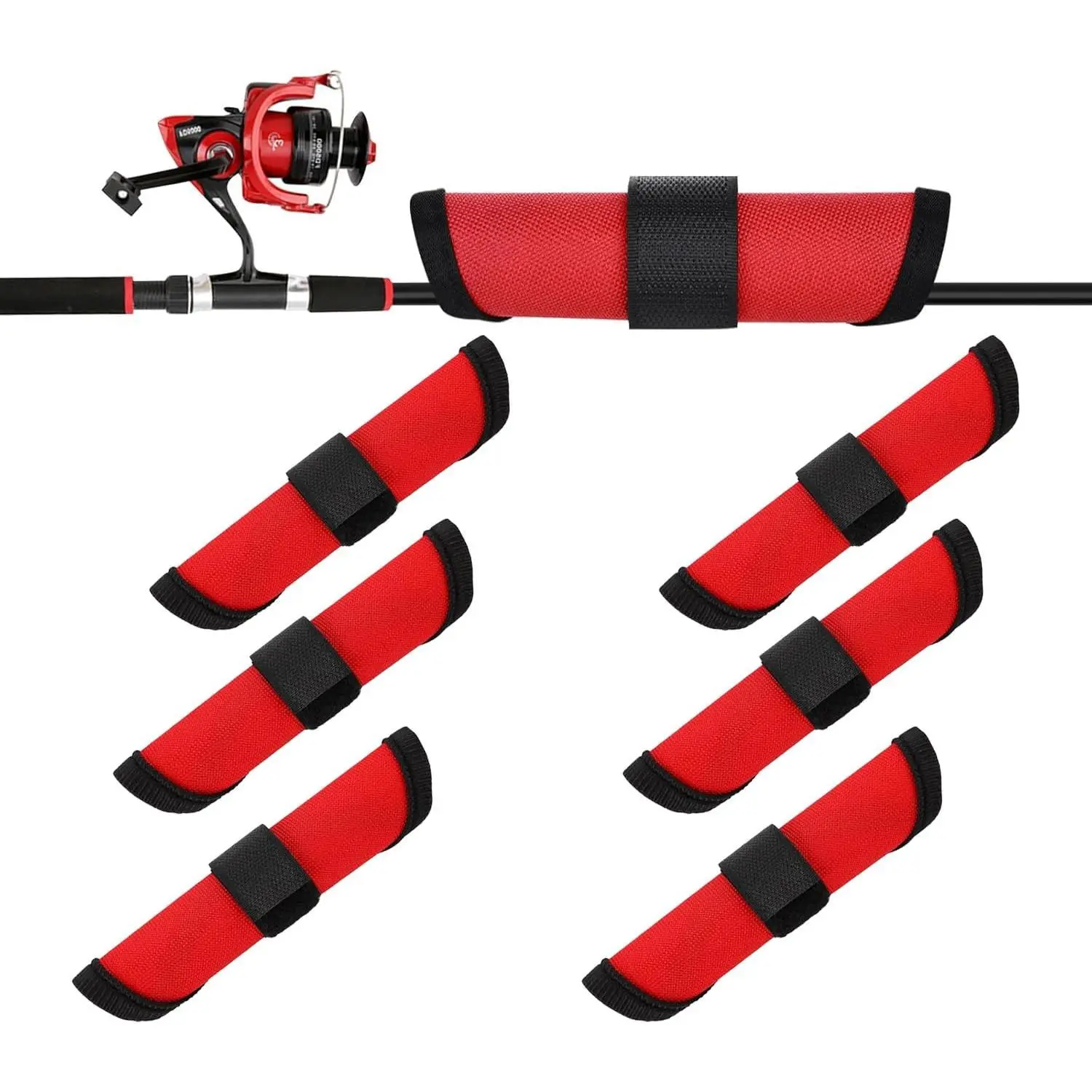 Fishing Lure Covers, 5.9" Rod Lure Wrap, Lure Wraps for Fishing Rod,  Choice for Tri Color
