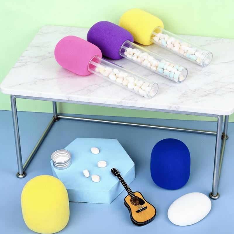 For Music Themed Parties, KTV & Bars, Creative Gift Packing Solution, 8 Pcs Microphone Shape Candy & Party Favor Boxes, With Microphone Cap, Effortlessly Create Music Themed Party, Party Favor Supplies