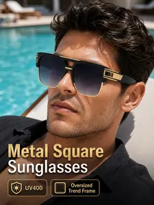Trendy large frame glasses, face-slimming sunglasses for big face, UV400 effective sun protection, party glasses, fashion item, versatile style, unisex, summer sun protection, gift recommendation, high-definition lenses