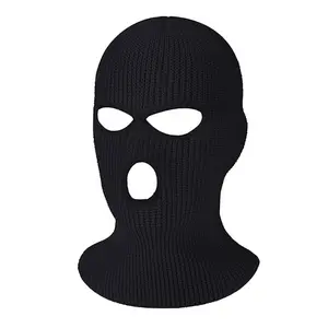 3-Hole Knitted Balaclava Face Mask - Ski Face Mask, Protective Headgear, Neck Gaiter for Outdoor Sports, Cycling, Balaclava Face Masks