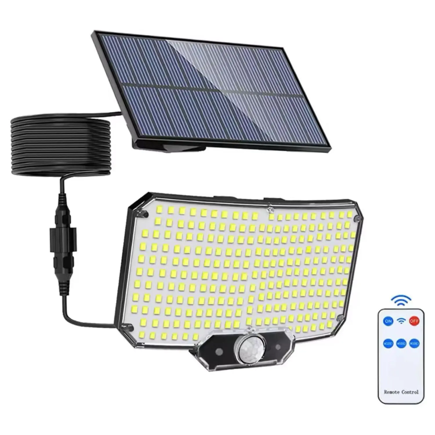 Solar Powered Outdoor Light, Waterproof Outdoor Light with Remote Control, Outdoor Wall Light for Wall, Ceiling, Garden