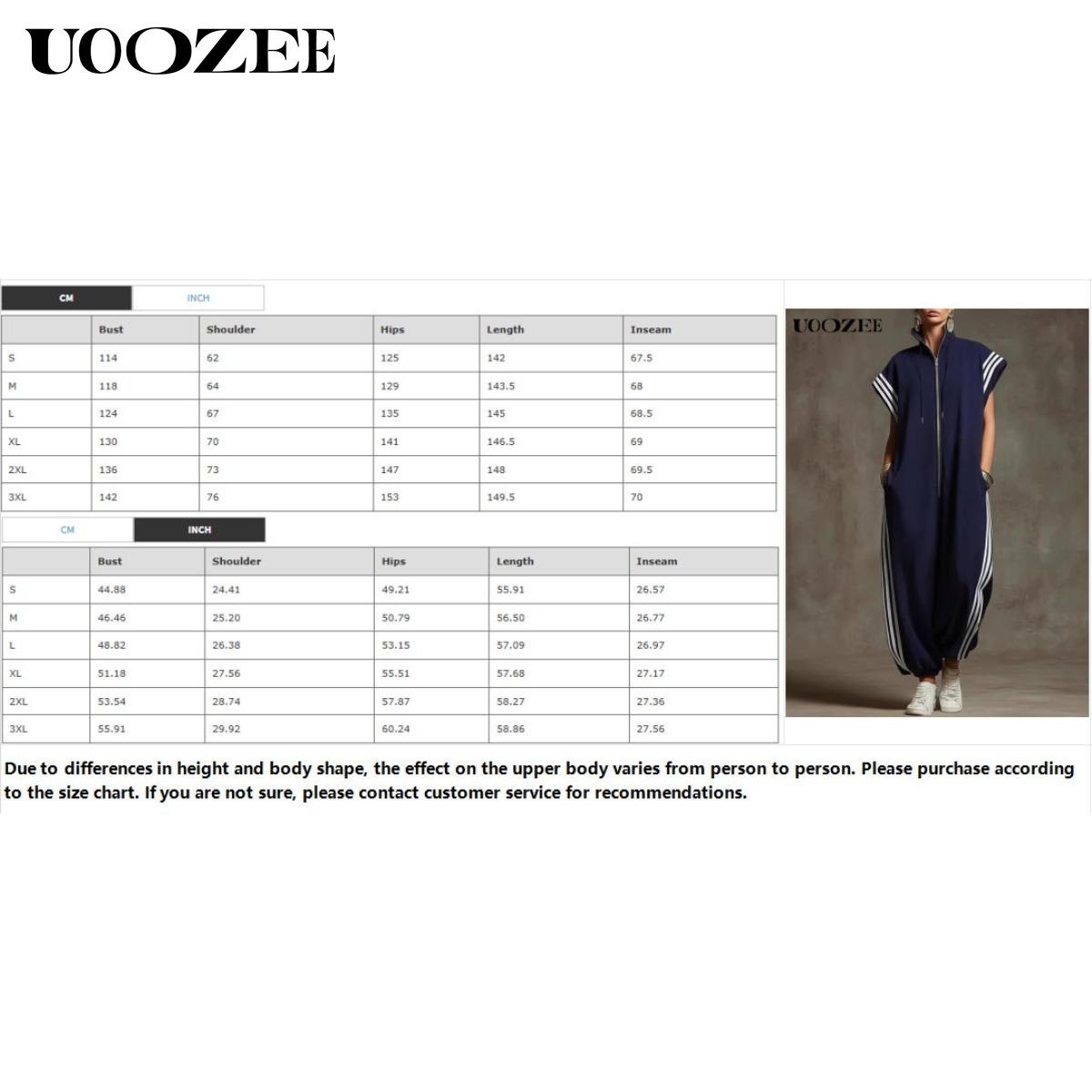 UOOZEE Women's New Summer Casual Side Stripe 100% Polyester Plus Size Contrast Color Pockets Jumpsuits, Loose Short Sleeves Zipper Stand Collar Ninth Pants One-Piece, Loungewear Streetwear Athletic Jumpsuit for Spring Summer Fall Womenswear UOOZEE Women's New Summer Casual Side Stripe 100% Polyester Plus Size Contrast Color Pockets Jumpsuits, Loose Short Sleeves Zipper Stand Collar Ninth Pants One-Piece, Loungewear Streetwear Athletic Jumpsuit for Spring Summer Fall Womenswear