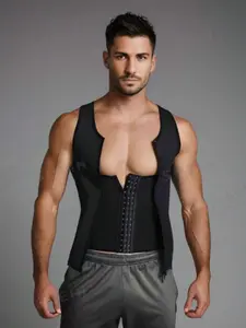 Men Shapewear Slimming Body Shaper Compression Shirt Tank Top Shaping Top With Zipper Underwear For Tummy Control Waistline Shaper Compression Tops Clothes