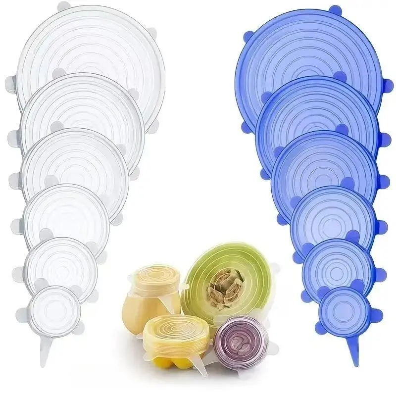 Sports & Outdoor Accessories Silicone Stretch Airtight Round Preservation Lids - 2026 Aesthetic Smiley Face, Reusable Multi-Size Leakproof Food Sealing Covers, Eco-Friendly Kitchen Alternative to Disposable Plastic Wrap for Glass Containers, Bowls, Storag
