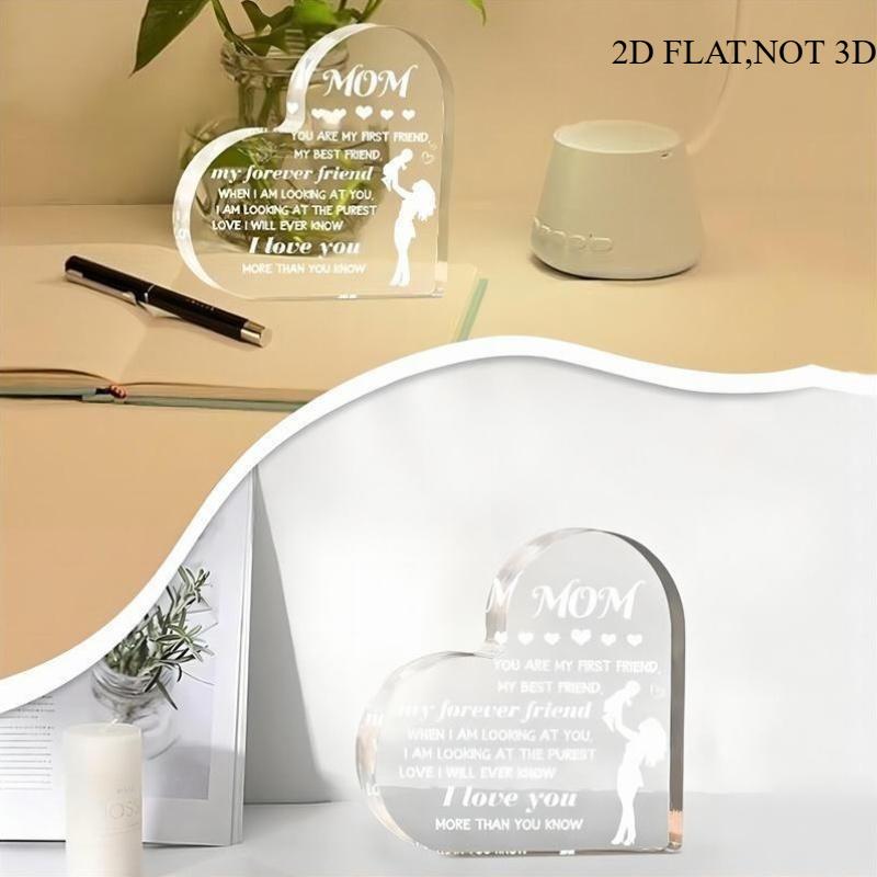 2D Mom You Are My First Friend Best Friend Forever Friend Heart Acrylic Plaque | Perfect for Mother'S Day, Birthday Contemporary Style, Bedroom Use, Tabletop Mounting
