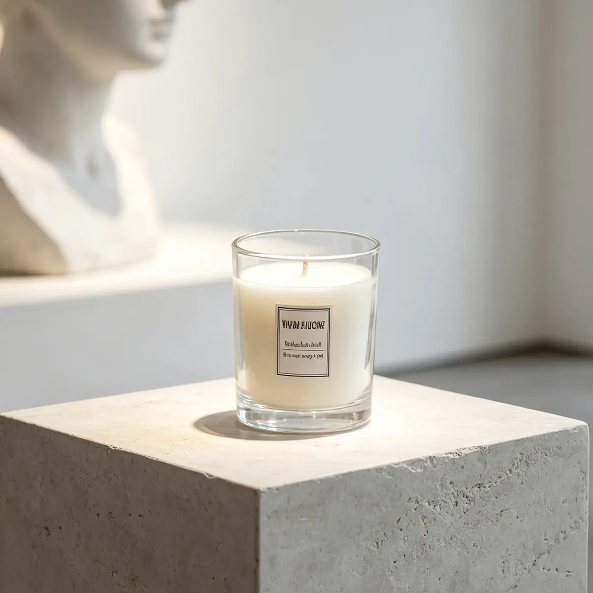 Clear Glass Jar Scented Soy Candle, Natural Non-Toxic Wax Aromatherapy Candle for Home Bedroom Living Room, Long Lasting Fragrance Decorative Candle Gift for Women Birthday Anniversary Holiday