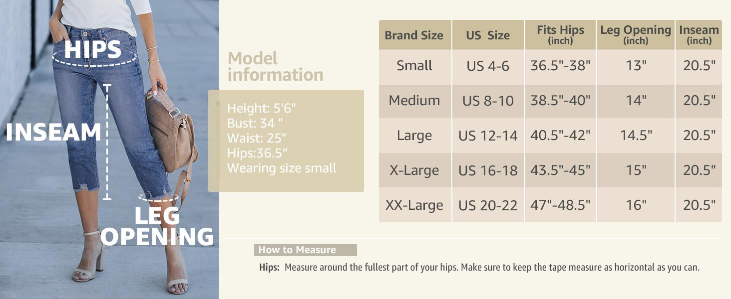 luvamia Jean Capri Pants for Women High Waisted Ripped Skinny Jeans Stretchy Denim Capris Cropped Jeggings with Pockets Slim Trouser