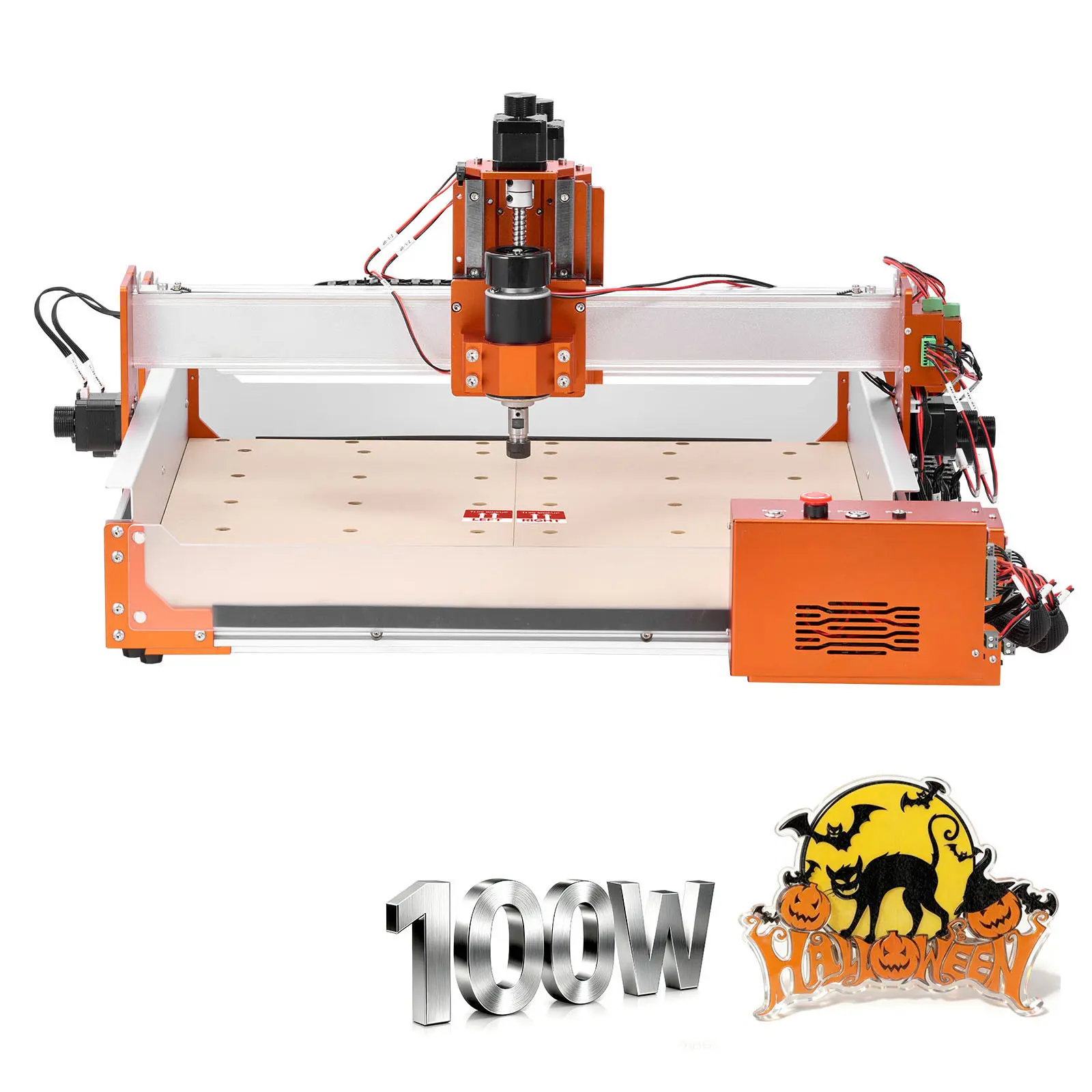 Cnc Router Machine, Axis Wood Engraving Milling Machine, 10,000 RPM Speed, 100W Maximum Power, 6061 Aluminum Alloy Construction, Large Work Area & Expandability