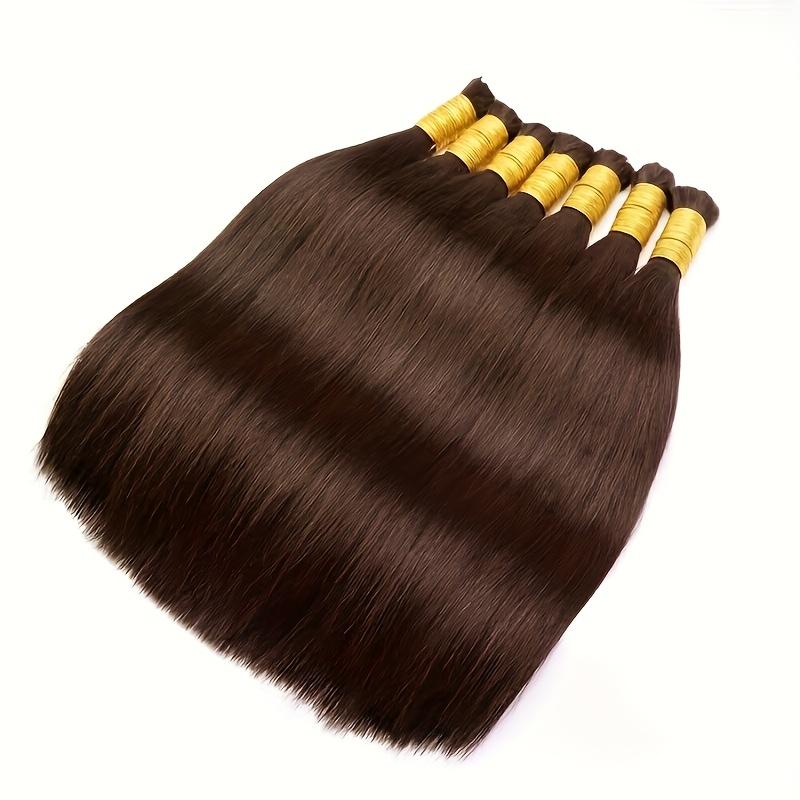 2025 Hot New Straight Braiding Hair Bulk - Virgin Human Hair Extensions, Unprocessed for Versatile Styling, Ideal for All Ethnicities, Textured Hairstyle |   Deep Glossy Shine |   No Weave Hai