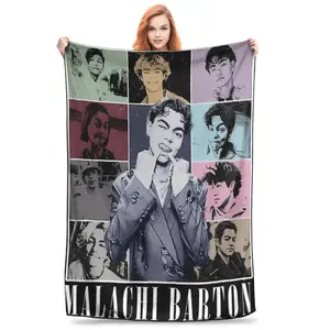 Malachi Barton Flannel Throw Blanket Soft Warm Celebrity Blanket for Couch Bedroom Fan Gift Outdoor Winter Cover
