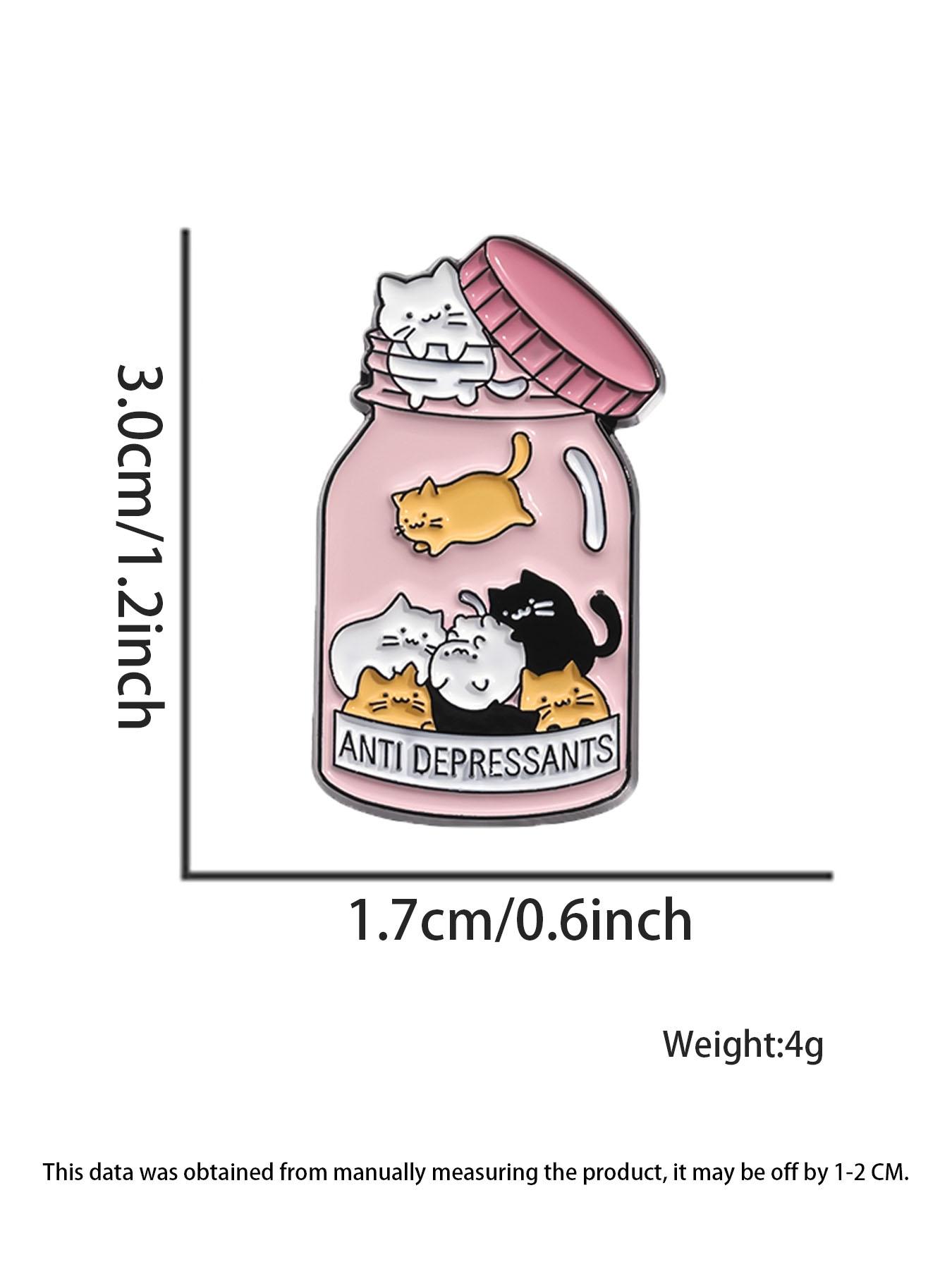 Cute Cat Design Brooch Pin, Animal Themed Enamel Pin, Clothes Accessories for Women & Men, Perfect for Backpacks, Jeans, Scarves, Hats Decoration, Hat Pins