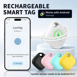 Rechargeable Smart Tag for Android, Wireless Tracker for Google Find HUB, Item Locator for Keys, Backpacks, Wallets, Pets, Luggage