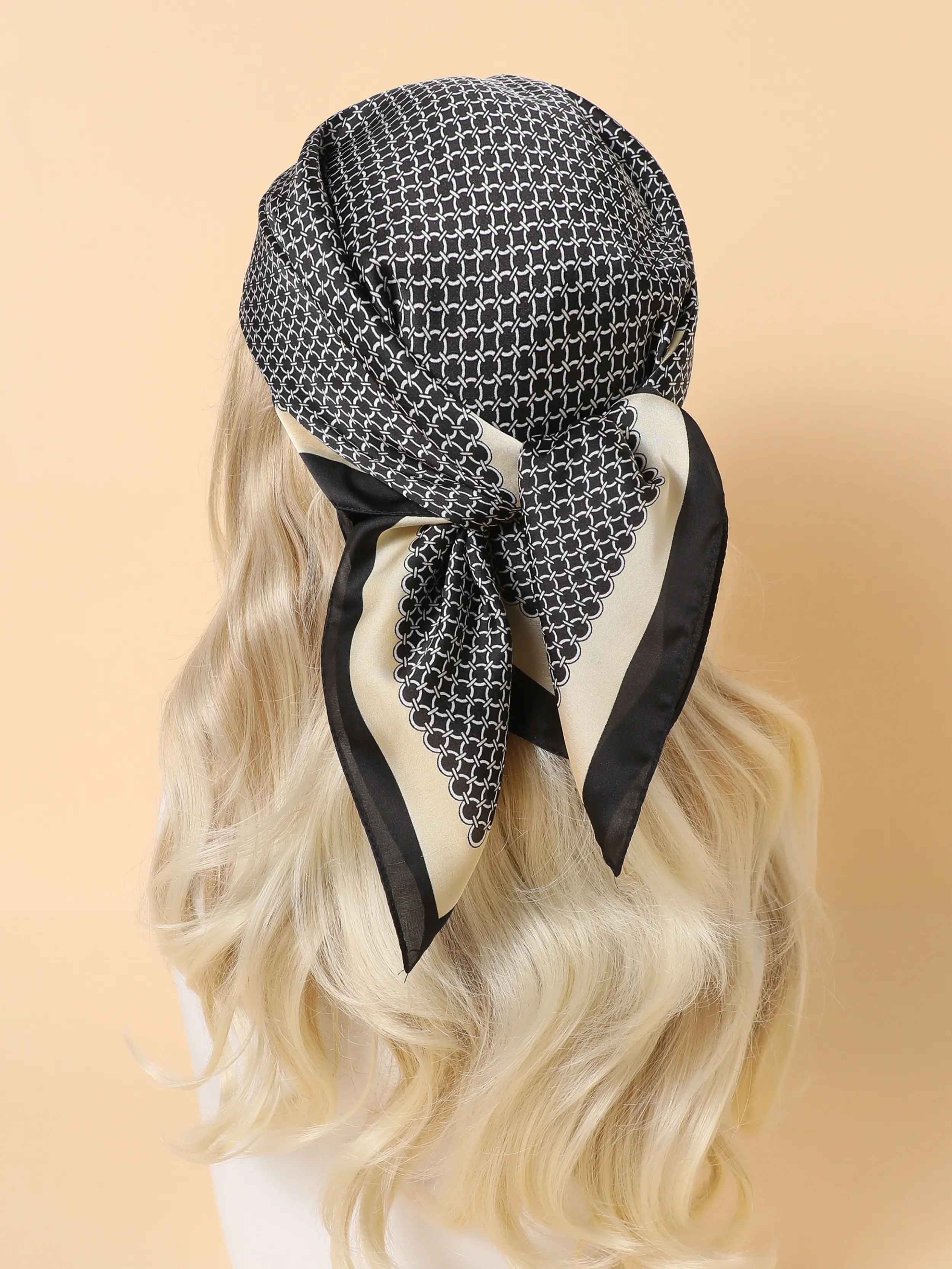 27.5 Inch Square Scarf for Women and Girls, Casual Fitted Headscarf, Random Print, All Seasons Sleep Scarf, Stylish Neck Wrap