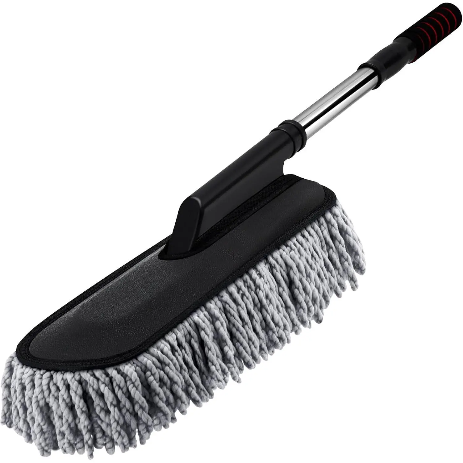 1 Pack Microfiber  Duster Exterior Scratch Free with Extendable Handle Soft  Duster Kit for Cleaning Dust Brush Set for Exterior Interior Cleaning Tools (Gray)