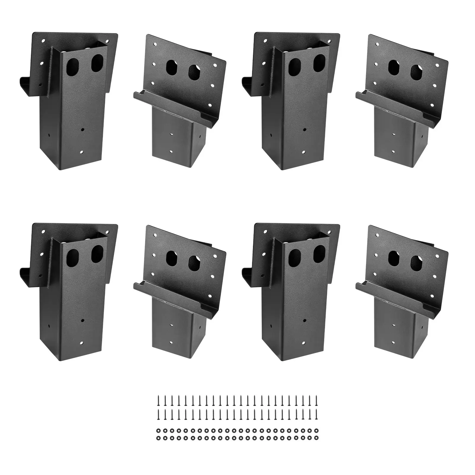 【Summerfinds】VEVOR Deer Blind Brackets, Outdoor 3.6x3.6 Platform Bracket, Fit 3.5x3.5 In/ 88.9x88. 9 mm Lumber, 2204lbs/1000kg Capacity Steel Elevator Brackets for Deer Stand, Hunting Blinds, Shooting Shack, 8 Pcs