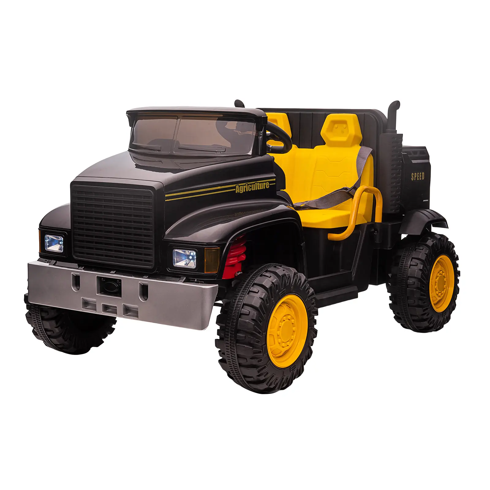 2-Seater Kids Ride-On Car, Dual 12V 7AH Batteries, Tipping Bucket, Remote Control Electric Utv with Rear Storage – Perfect Ride-On Tractor for Kids Ages 3-8