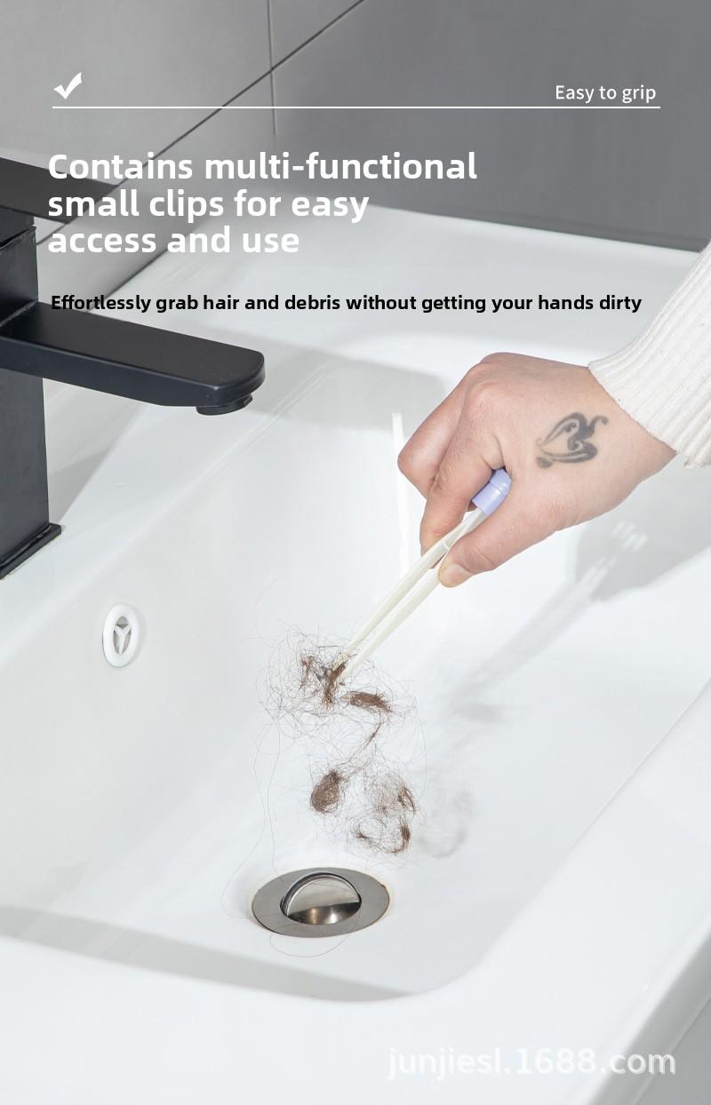 TikTok Hot-Selling Automatic Cloth-Clamping Bathroom Mop Household Cleaning Flat Small Mop Multi-Functional Face Towel Home Violet 91Cm1 [Bold And Thickened] Upgrad