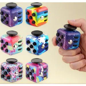 6 Pack Fidget Cubes for Adults, Sensory Infinity Cube for Kids Teen, Stress Relief Set for ADHD, Autism, Anxiety, Fidgets Toy Gift for Office, Classroom, Travel (Mix)