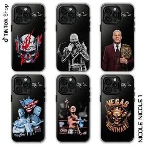 Cody Rhodes WrestleMania 42 Hard Shell Iconic Signature Phone Case, Wrestling Champion Black Phone Cover, Suitable for iPhone 17-11 Pro Max/Plus and  Samsung Galaxy S23-25