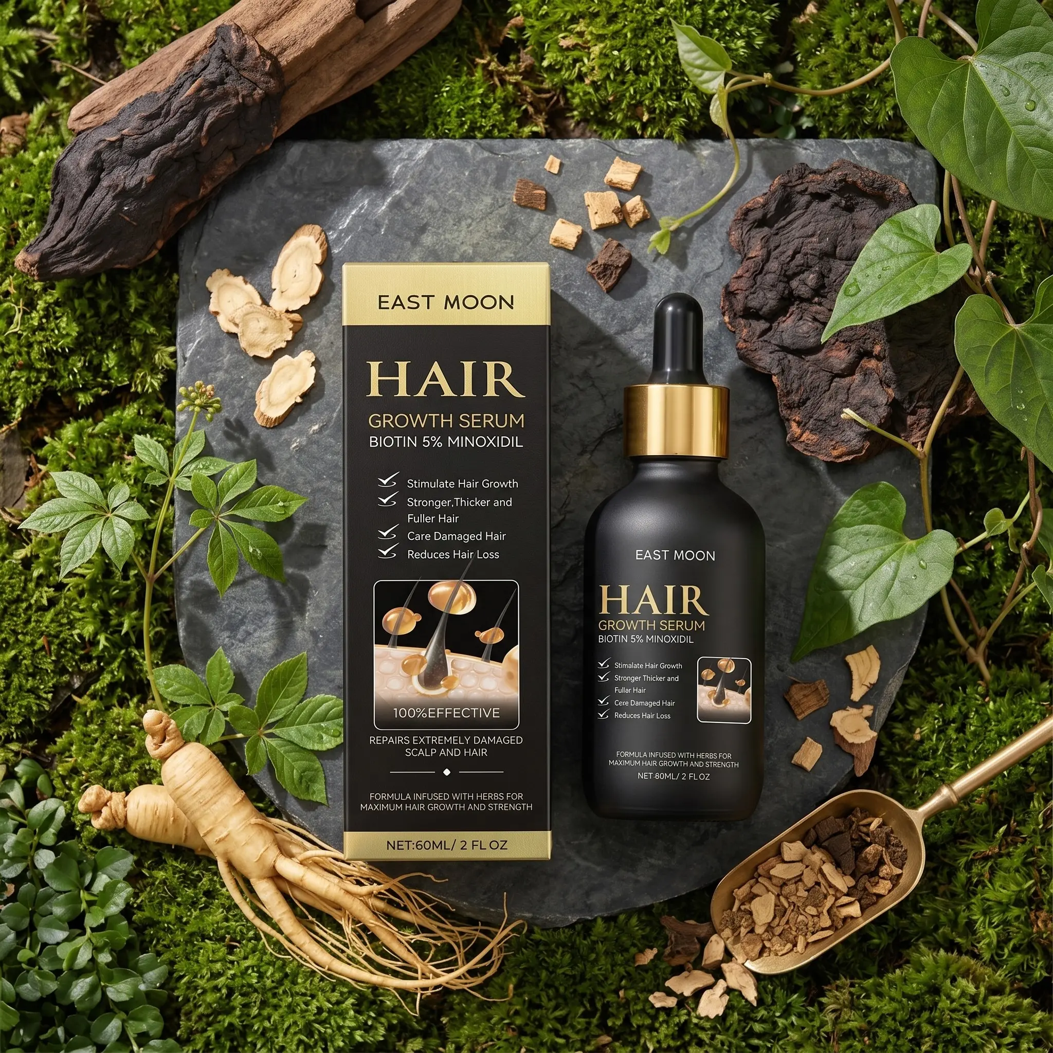 Men's Beard & Hair Care Liquid, Nourishing Beard Growth, Strong Hold Beard Care Solution, Essential Grooming Essentials