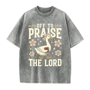Off to Praise the Lord T-Shirt, Bible Verse Christian Tee, Faith Goose Shirt, Trendy Church Shirt, Christianity Graphic Tee