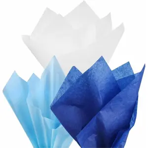 Wrapping Tissue Paper - Royal Blue/Sky Blue/White  - 20 Inches x 26 Inches 60 Sheets