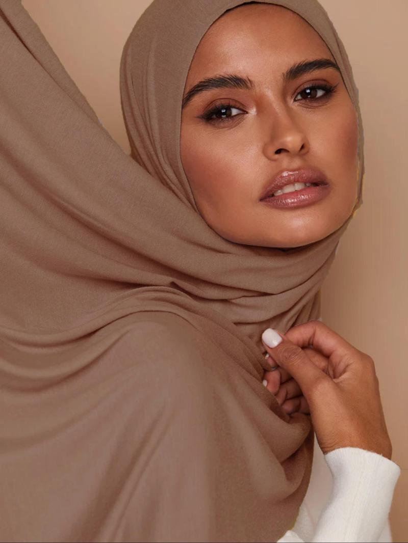 Women's Solid Color Khimar, Modest Casual Soft Comfortable Hijab for Daily Wear, Women's Islamic Clothing for All Seasons, Modesty