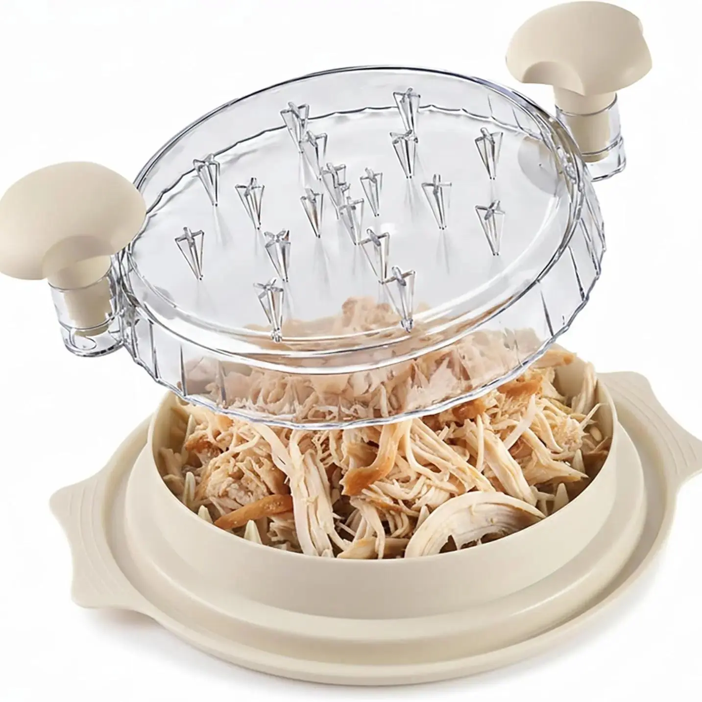 chicken shredder, Chicken Shredder Tool, Chicken Grinder with Tray, meatshredder, BPA-Free Meat Grinder, Non-Slip Base, Suitablefor Pork, Beef, Chicken, Kitchen Cooking Accessories