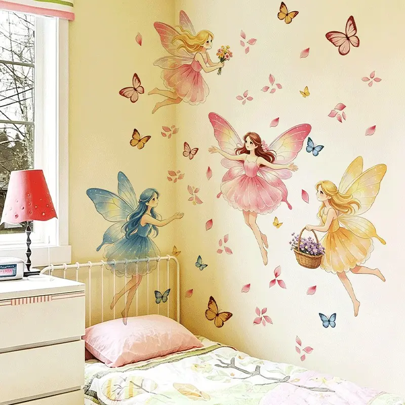 Elf Theme Wall Stickers, Halloween Theme Wall Stickers, Removable PVC Self-Adhesive Wall Stickers for Hotel, Office, Bedroom, Living Room, Kitchen, Study