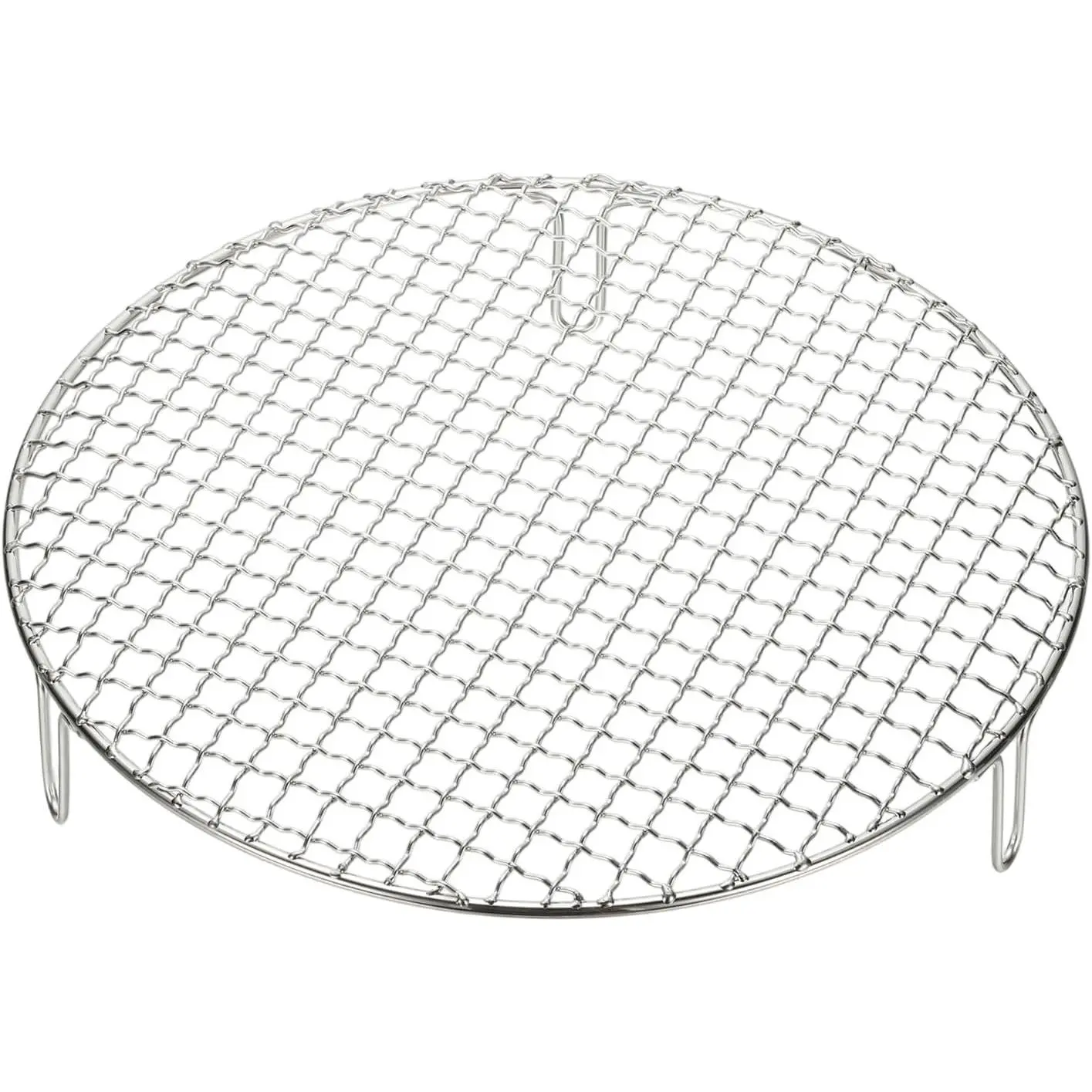 12 Inch Round Cooking Rack, Stainless Steel Canning Racks with Legs, Barbecue Mesh Grill for Baking Cooling Steaming Cookware