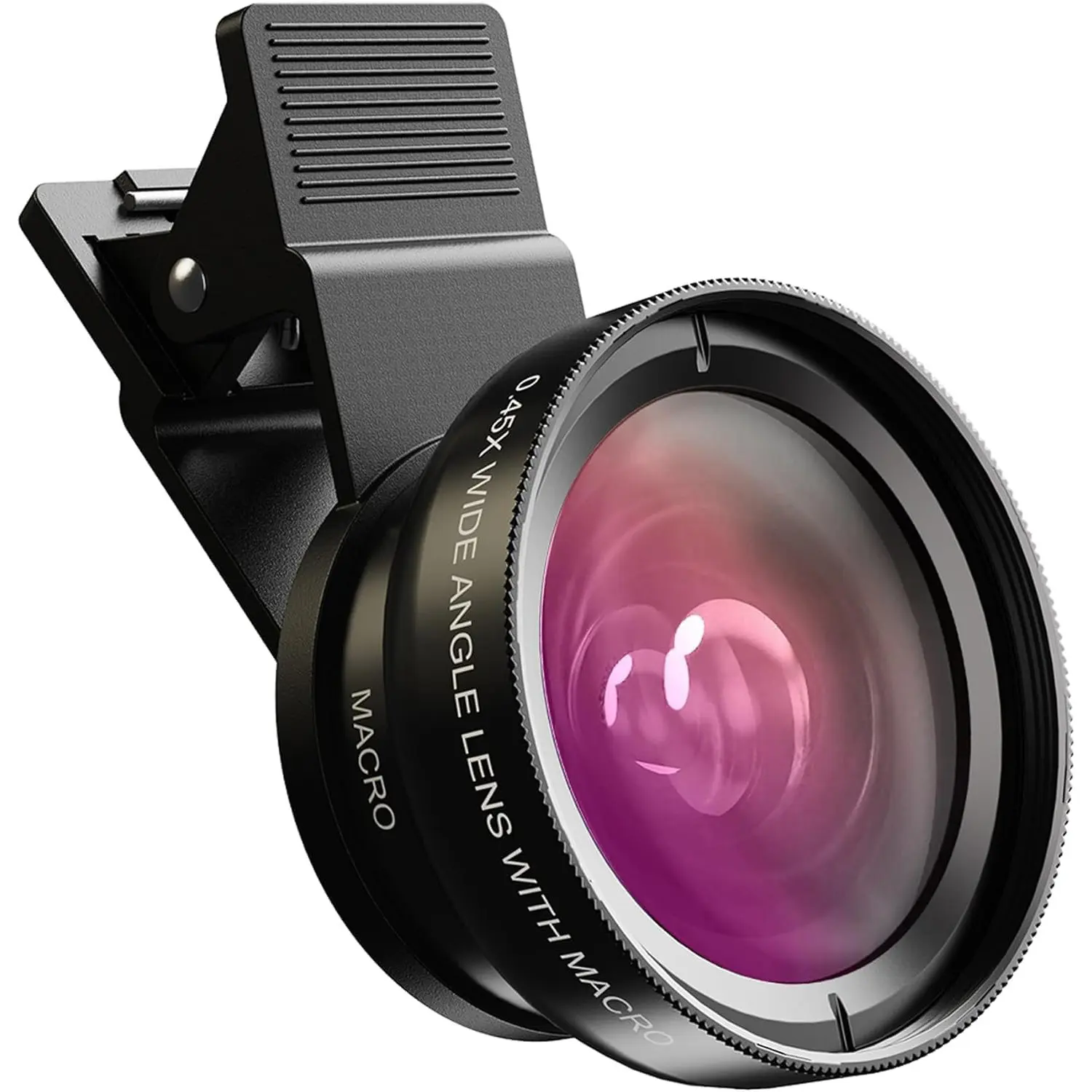 2 in 1 Phone Camera Lens Kit, Cell Phone Accessories, 12.5X Macro and 0.45X Wide Angle Cell Phone Clip-on Lens for iPhone and Android, Includes Travel Bag
