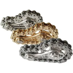 3 Pieces Adult Metal Fidget Spinners Sensory Bicycle Chain Gear Anti-Anxiety Stress Relief Exercise Finger Flexibility Hand Crank Fidget Spinning Spinnerfidget toys
