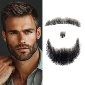 Handmade Braided Fake Mustache, Perfect for Halloween Christmas Parties, Face Decoration Props, Cosplay, Anime, Costume Accessories
