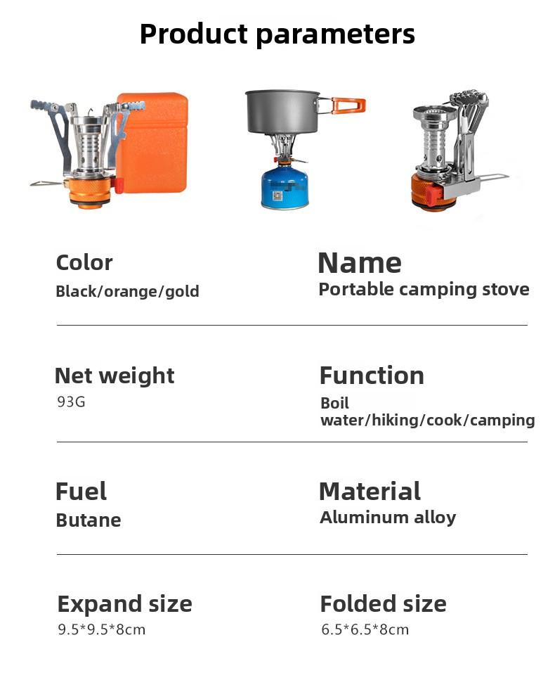 Portable Camping Stove with Electronic Ignition Backpacking Stoves Mini Integrated Cookware for Travel Outdoor Hiking Picnic Cooking