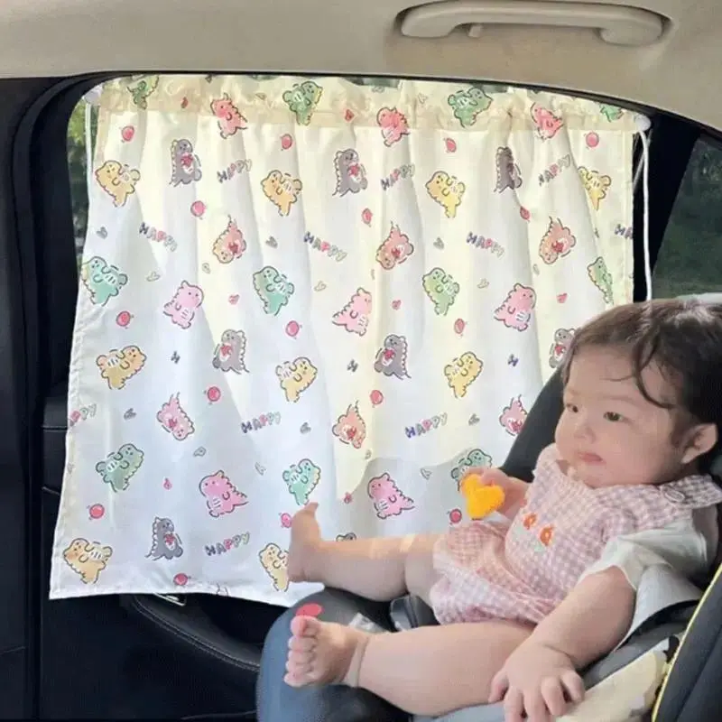 Baby Car Sunshade Cartoon UV Blocker for Side Windows, Strong Suction Cup 1Pc Set, Keep Kids Skin-Friendly Cool & Safe, Must-Have Summer Road Trip Gear for Pregnancy & Toddlers.