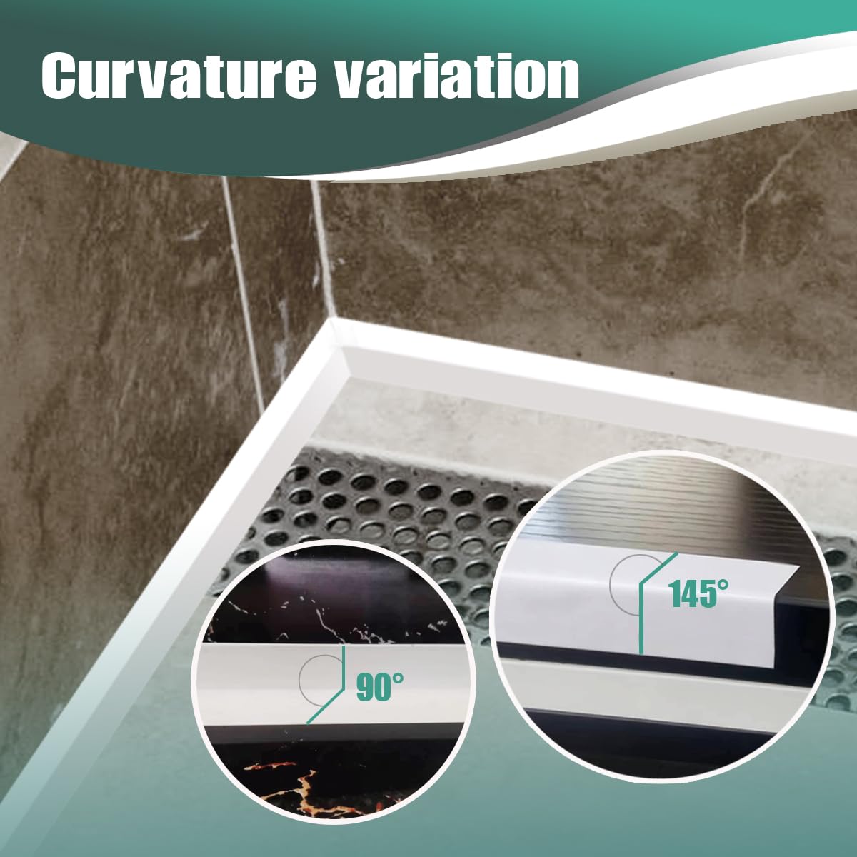 White Waterproof Caulk Tape – 1.5" x 10.5Ft Self-Adhesive Sealing Tape for Bathroom, Kitchen Sink, Toilet, and Tub Edges