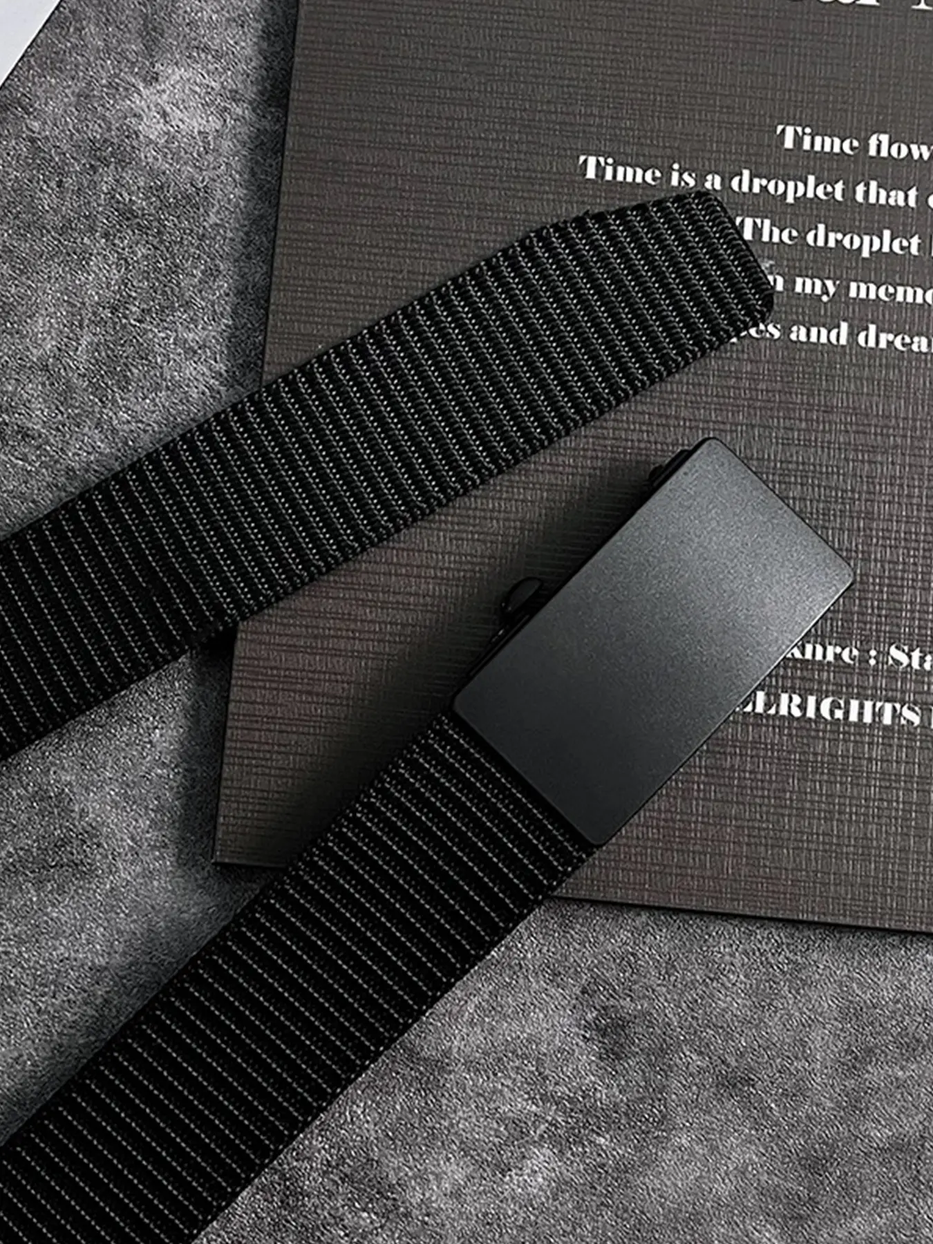 New Men's Automatic Buckle Nylon Belt Fashionable, Versatile, Simple, Trendy Outdoor Korean Version, Smooth Buckle for Middle aged and Young People