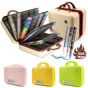 504/432/360/288 Colors Direct Liquid Acrylic Markers, Perfect for Painting, Illustrations, DIY Projects, Suitable for Various Surfaces
