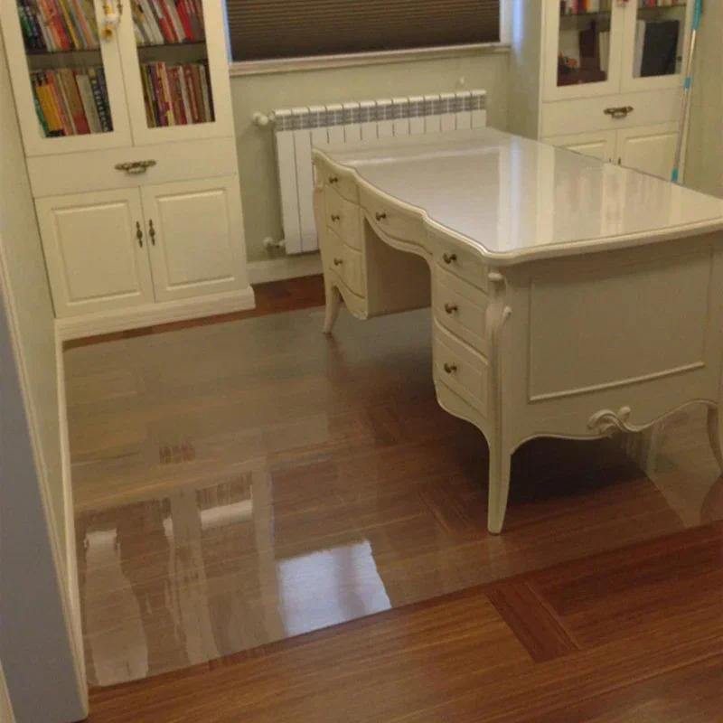 PVC Transparent Tablecloth Waterproof Oil-proof Anti-scalding Soft Glass Rectangular Tablecloth Kitchen Table Mat Table Cover