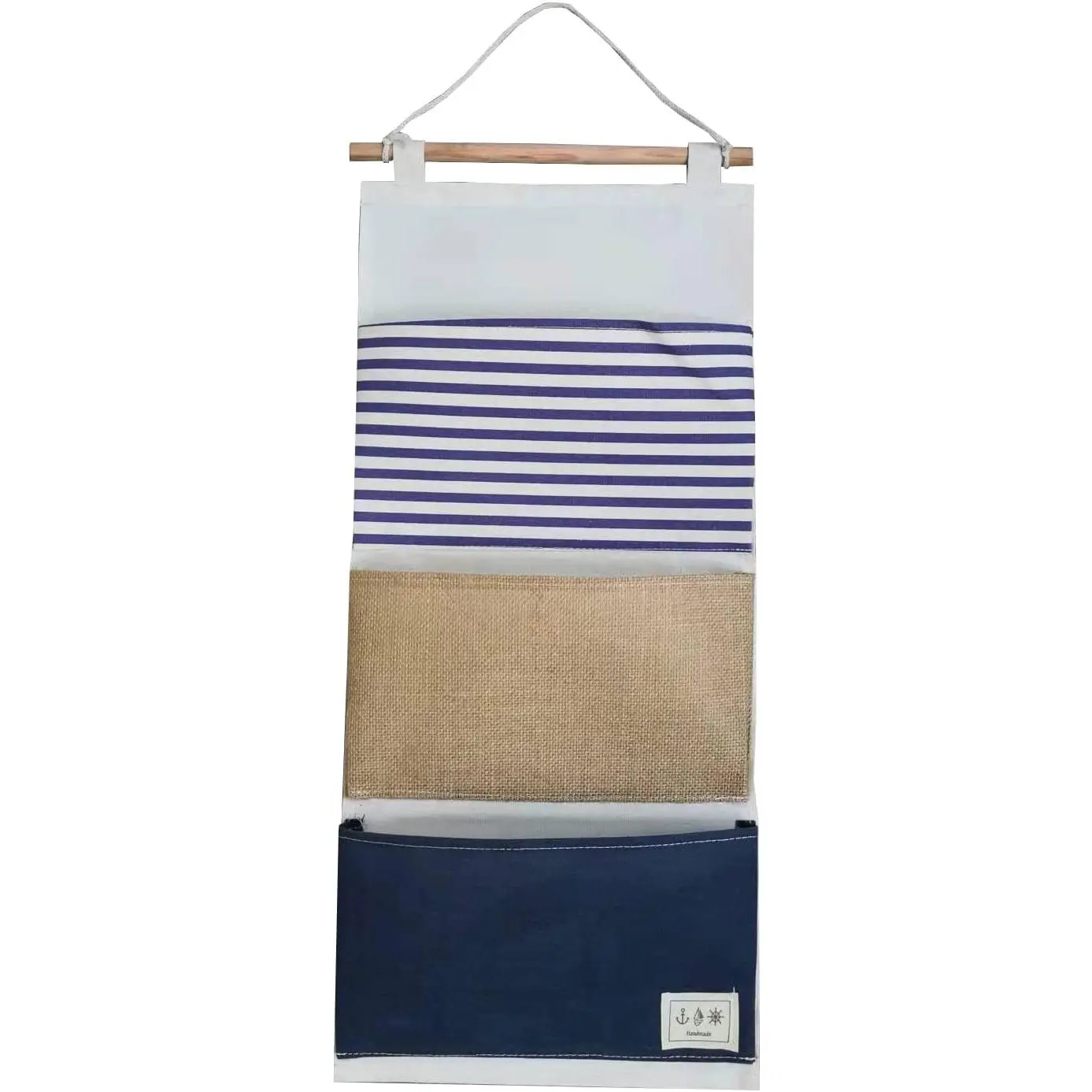 Fish Extender Hanger Over The Door Organizer Organizer Bag 3 Pockets(Navy Blue)