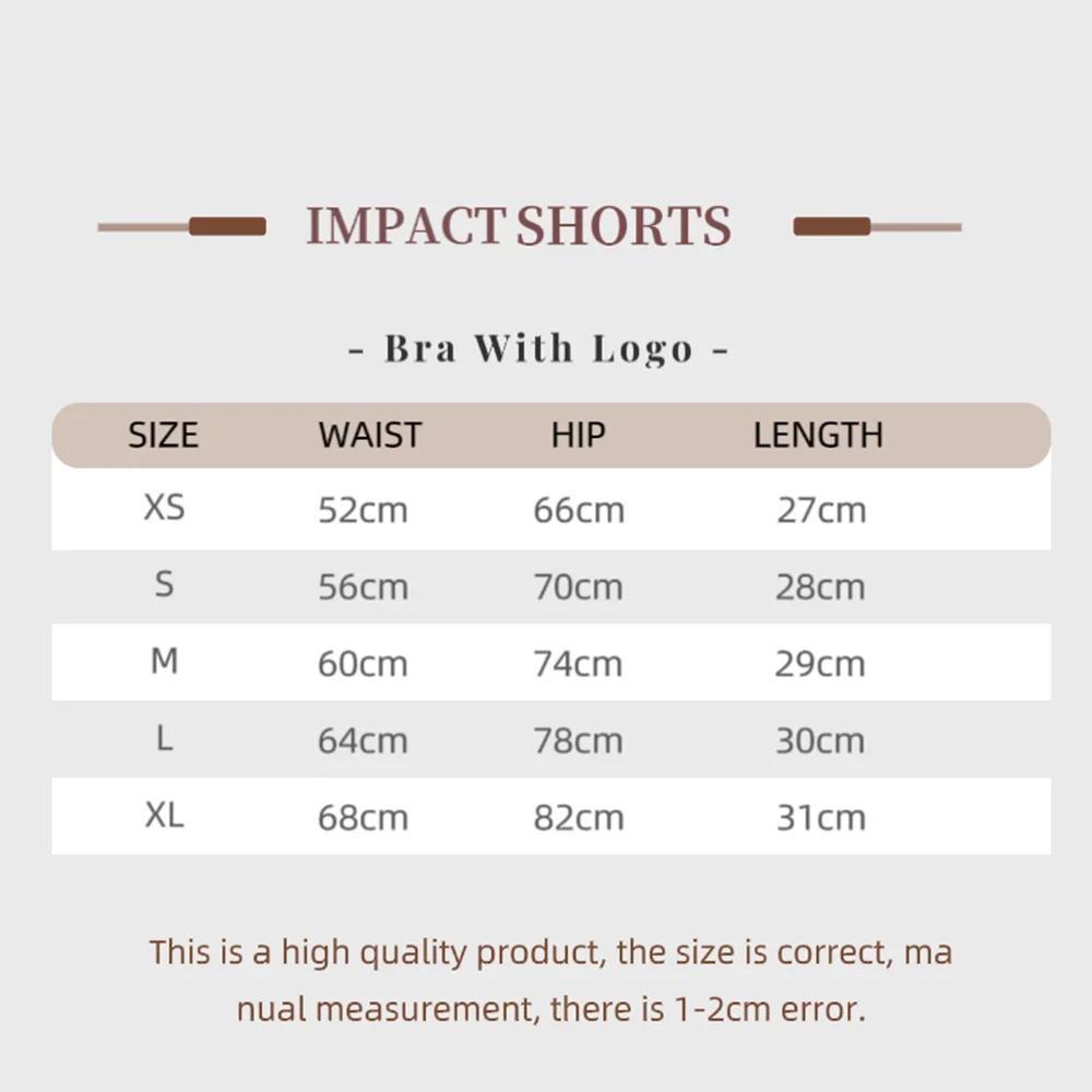 dfyne Impact Shorts with Logo Low Waist Seamless Yoga Shorts Scrunch Bum Gym Shorts Workout Biker Short Stretch Fitness Clothing