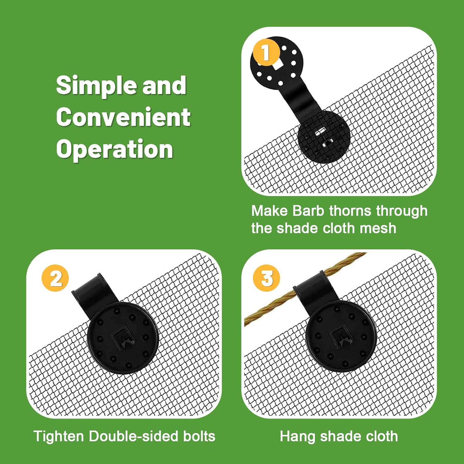 50PCS Awning Fabric Heavy Duty Locking Clip, Reusable Windproof Awning Fixture Tarp Plastic Clip, Removable Garden Netting Awning Fabric Retaining Clip Clip