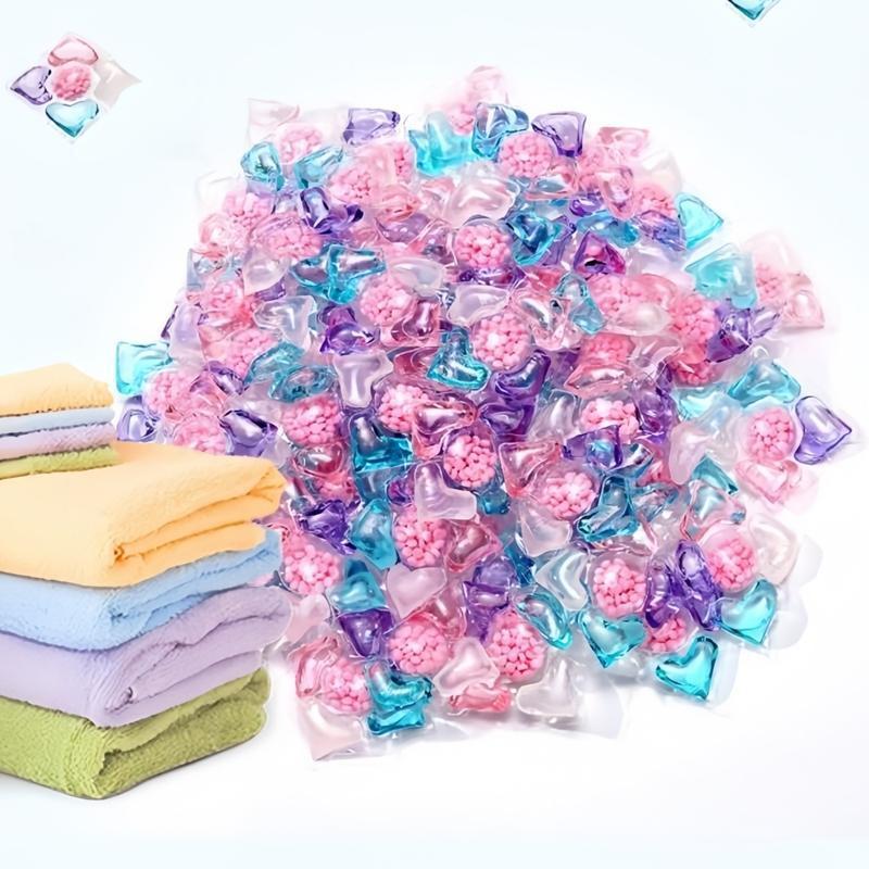 30/50pcs Laundry Detergent Balls, Lavender/camellia Scent, Concentrated Liquid, Deep Cleaning, Stain Removal, Low Foam Easy Wash