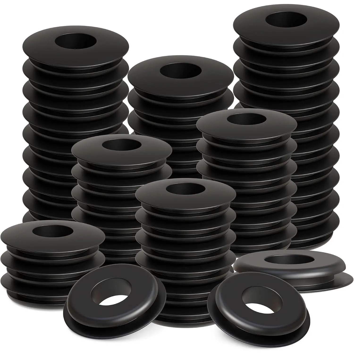 50 count Rubber  Hand Seals, Black Round Gladhand Gaskets for Semi    Air Hose Part Number 10028