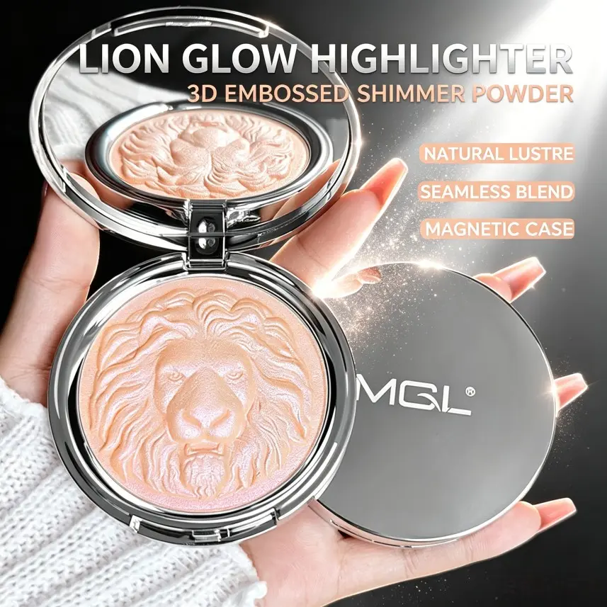 Mgl Korean Lion Flash Highlighter, Party/festival/stage Makeup, 3D Water Glow Contour, Fine Texture, Tiktok Exclusive Deal